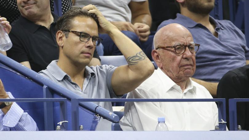 Rupert Murdoch and his son Lachlan Murdoch (left).