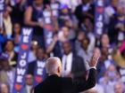  President Joe Biden acknowledges applause during the first day of the Democratic National Convention in Chicago.