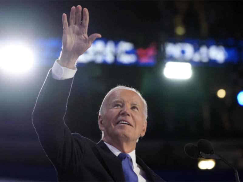 US President Joe Biden at the Democratic National Convention