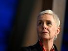 Domestic, Family and Sexual Violence Commissioner Micaela Cronin prepares to address the National Press Club in Canberra, Wednesday, August 21, 2024. (AAP Image/Lukas Coch) NO ARCHIVING