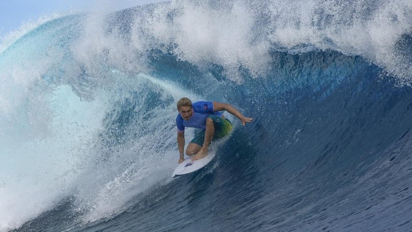 Ethan Ewing is looking to carry his Olympics form into the World Surf League event in Fiji. (AP PHOTO)