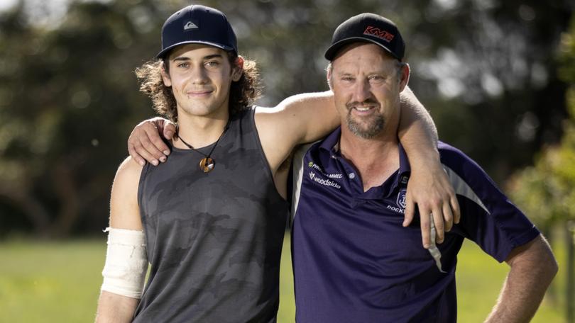 Levi Tracy (17) and father Mark Tracy.

Levi needs a stem cell donor in his fight against cancer.