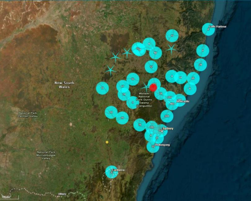 The earthquake was felt as far away as Sydney, Canberra and Coffs Harbour.