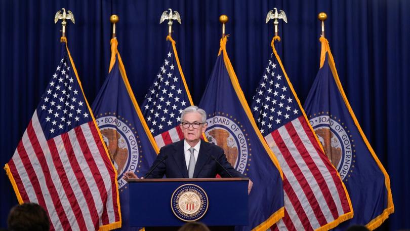 Jerome Powell, chairman of the US Federal Reserve, speaks during a news conference.