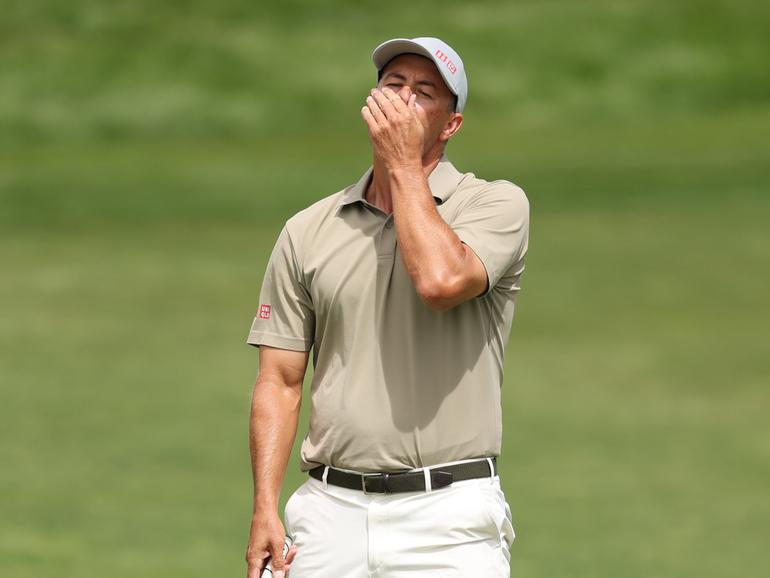 Adam Scott fell painfully short of his first PGA title in four years overnight.