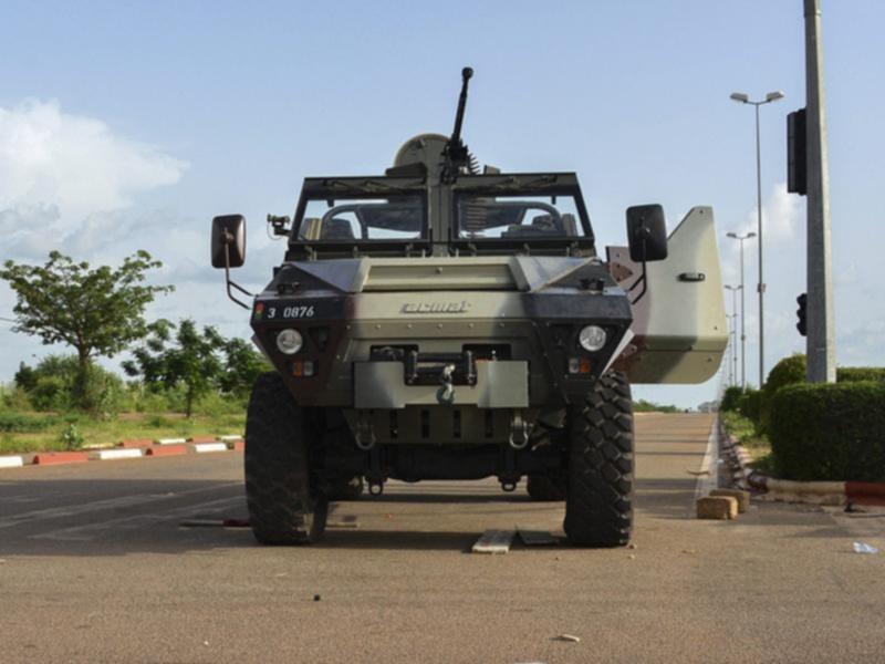 A military vehicle in Ouagadougou, Burkina Faso