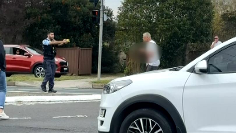 Police tasered the man before his arrest.