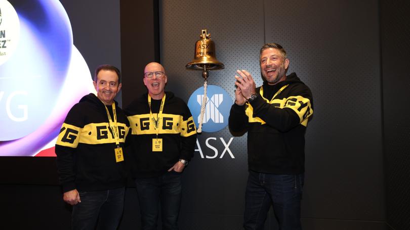 Guzman y Gomez co-founder Robert Hazan with co-chief executives Steven Marks and Hilton Brett at its float in June.