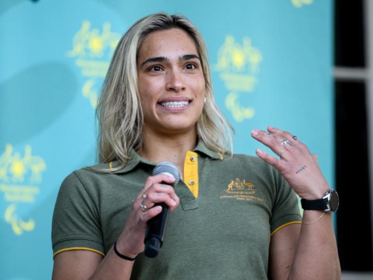 Wheelchair athlete Madison de Rozario will be defending two gold medals she won in Tokyo. (Bianca De Marchi/AAP PHOTOS)