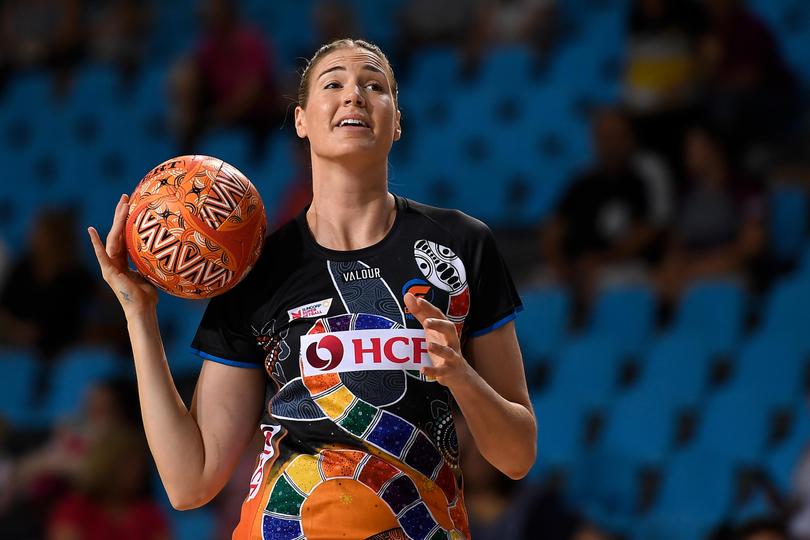 Caitlin Bassett with the Giants in 2020. 