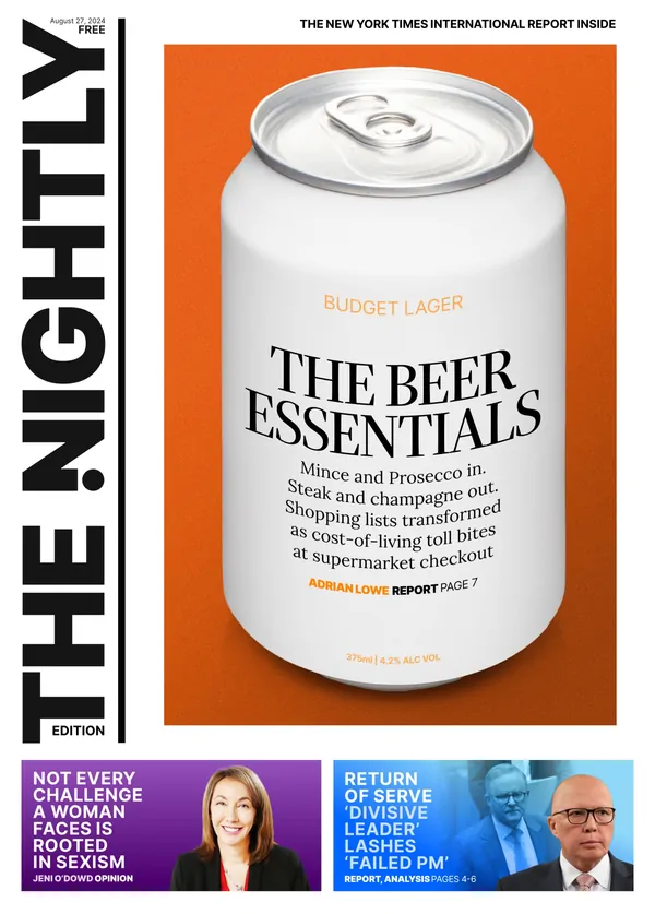 The front page of The Nightly for 27-08-2024