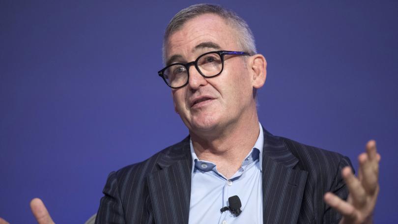 Brad Banducci, chief executive officer of Woolworths Ltd., speaks during the AFR Business Summit in Sydney, Australia, on Tuesday, March 7, 2023. The summit runs through March 8. Photographer: Brent Lewin/Bloomberg