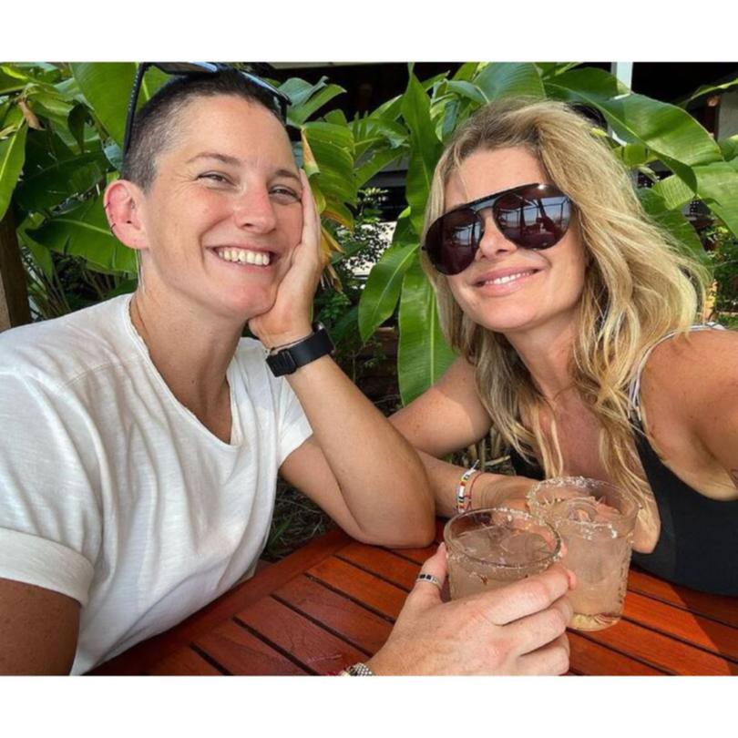 Natalie Bassingthwaighte with her new partner, Pip Loth.