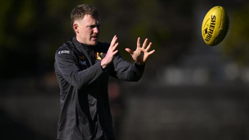 James Sicily is delighted that AFL players are seeing Hawthorn as a destination club. (Joel Carrett/AAP PHOTOS)