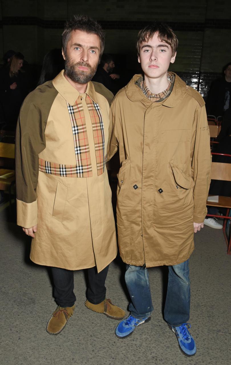 Liam Gallagher and son Gene Gallagher in 2018.