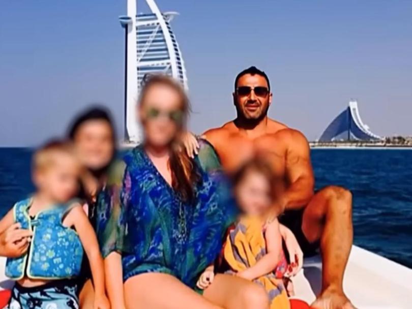 Angelo Pandeli with his family in Dubai.