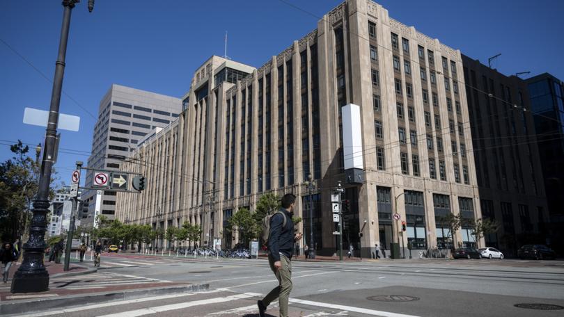 1355 Market Street, home to the headquarters of X, formerly Twitter, in San Francisco, on Aug. 13, 2024. Elon Musk is shuttering his social media company’s headquarters in downtown San Francisco and will move his operations to Texas.