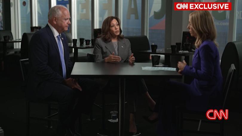 Kamala Harris in her first major TV interview as Democratic nominee on CNN CNN