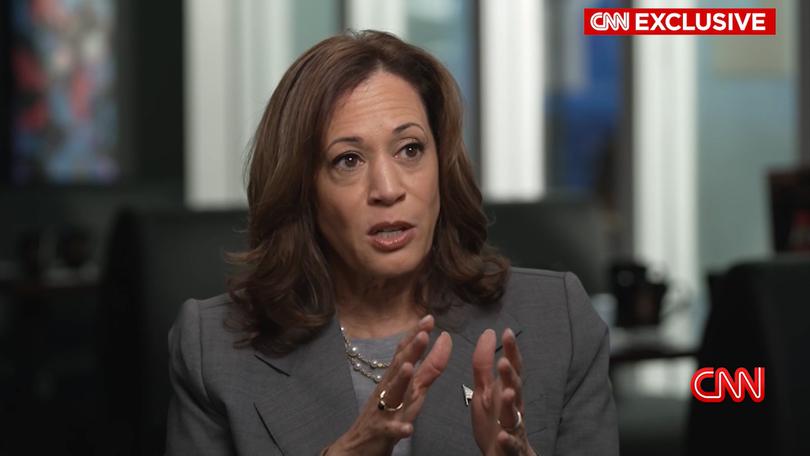 Kamala Harris in her first major TV interview as Democratic nominee on CNN 