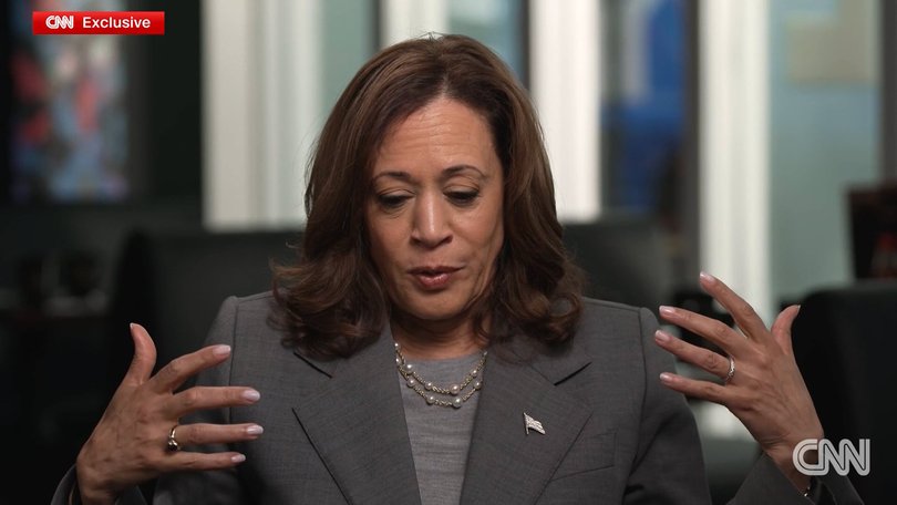 Kamala Harris in her first major TV interview as the Democratic presidential nominee.