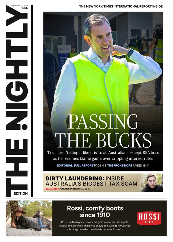 The front page of The Nightly for 02-09-2024