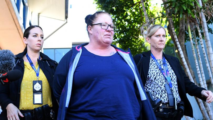 Shannon White, centre, pleaded guilty to manslaughter over the death of her stepdaughter Willow Dunn, 4.