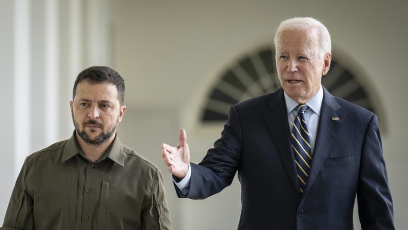 President of Ukraine Volodymyr Zelensky and U.S. President Joe Biden.