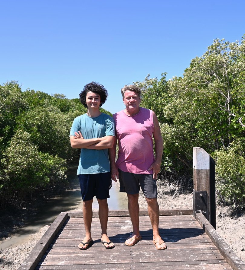 Kuri Bay fishing operator Peter Tucker and his son Jack Tucker.