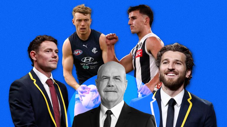 Lachie Neale, Patrick Cripps, Nick Daicos and Marcus Bontempelli are vying for the Brownlow medal.