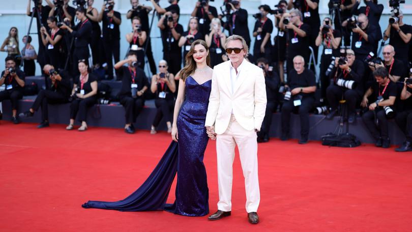 Rachel Weisz and Daniel Craig attend the "Queer" red carpet during the 81st Venice International Film Festival.