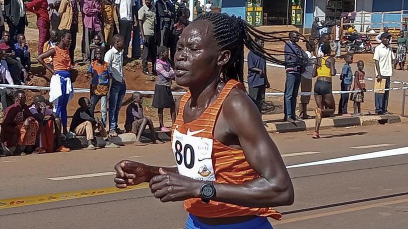 Rebecca Cheptegei was a Ugandan distance runner who competed in the marathon at the Paris Games. (AP PHOTO)