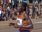 Rebecca Cheptegei was a Ugandan distance runner who competed in the marathon at the Paris Games. (AP PHOTO)