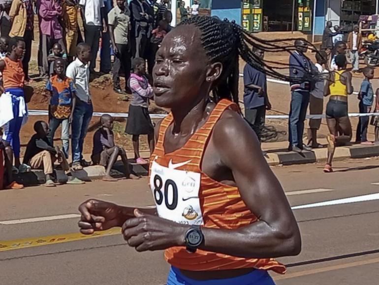 Rebecca Cheptegei was a Ugandan distance runner who competed in the marathon at the Paris Games. (AP PHOTO)