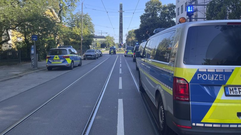 A major police operation is under way in downtown Munich near the Israeli consulate. (AP PHOTO)