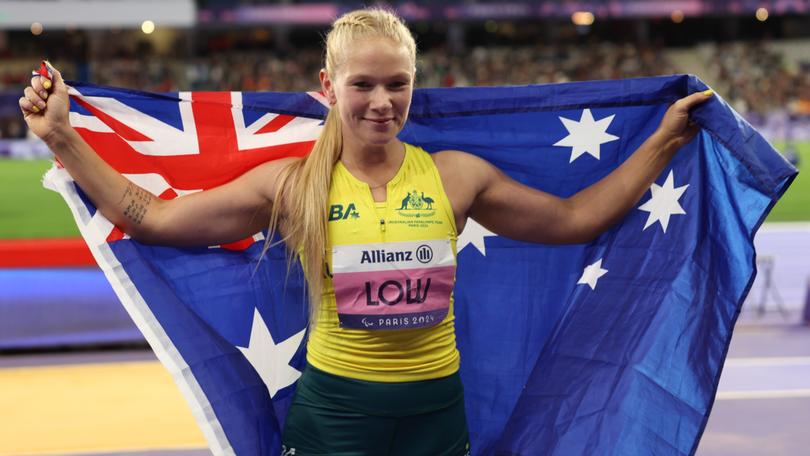 Vanessa Low has won her third long jump gold medal.