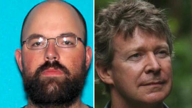 A police investigation investigation into depraved zoologist Adam Britton, right, resulted in the arrest of US man Former US Navy quartermaster Lucas Russell VanWoert on similar animal abuse charges.