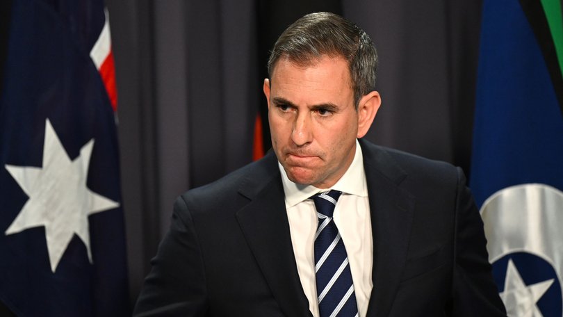 Australian Treasurer Jim Chalmers speaks to the media during a press conference at Parliament House in Canberra, on Wednesday, September 4, 2024.