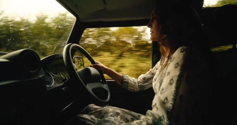 The Princess of Wales driving in the video clip.