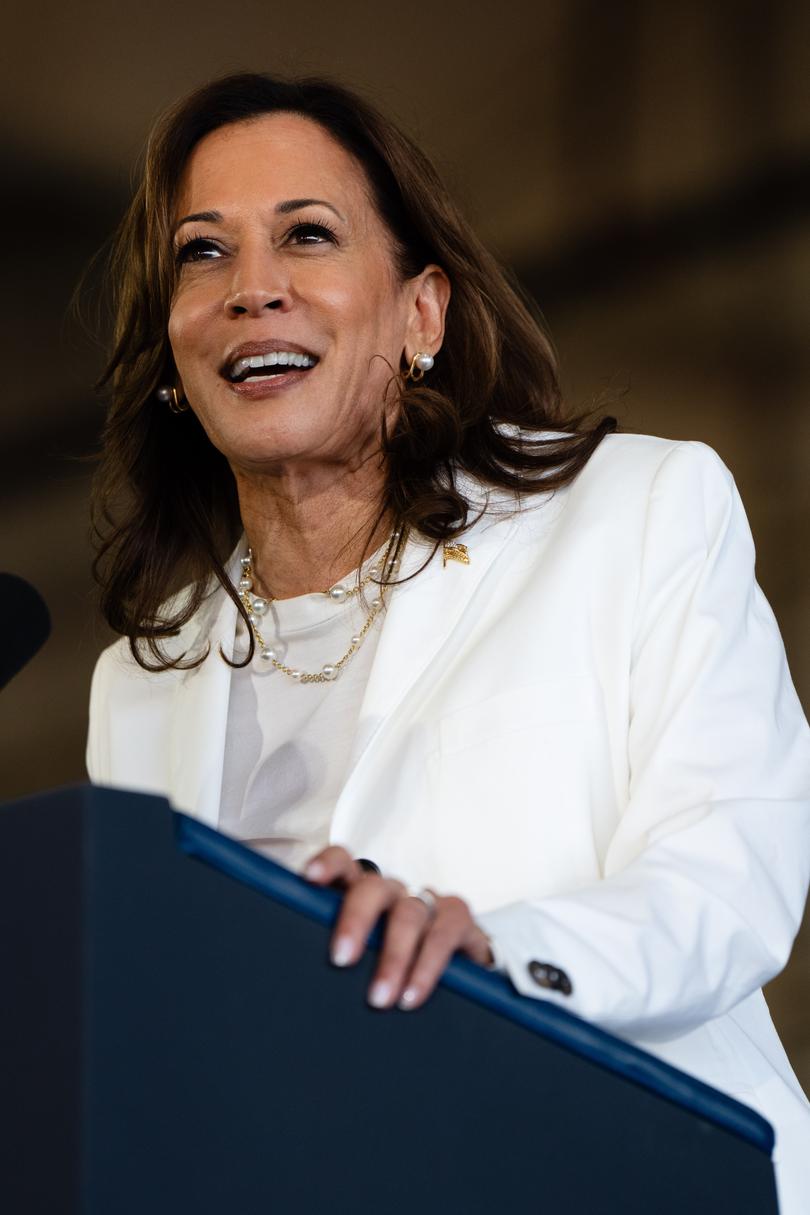 Vice President Kamala Harris, the Democratic presidential nominee, during a rally in Romulus, Mich., Aug. 7, 2024. 