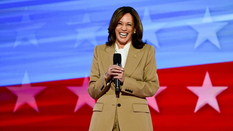 US Vice President Kamala Harris during the Democratic National Convention (DNC).