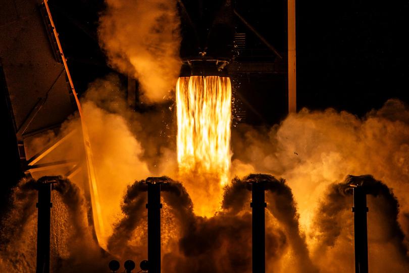 Falcon 9 lifting off from pad 39A in Florida and beginning Polaris Dawn’s multi-day mission.