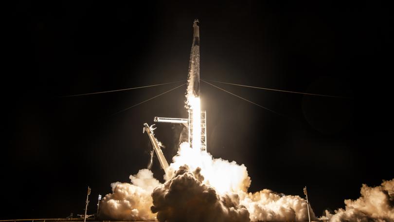 Falcon 9 lifting off from pad 39A in Florida and beginning Polaris Dawn’s multi-day mission on-orbit, where they will conduct the first-ever commercial spacewalk.