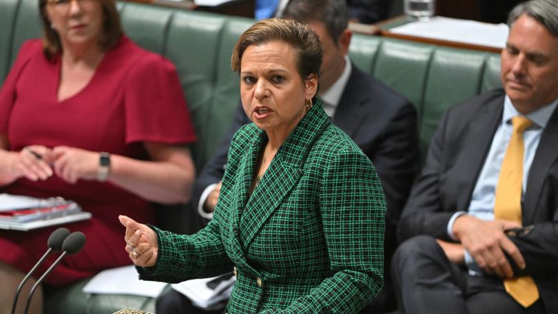 Minister for Communications Michelle Rowland during Question Time in the House of Representatives at Parliament House in Canberra, Thursday, June 1, 2023. 