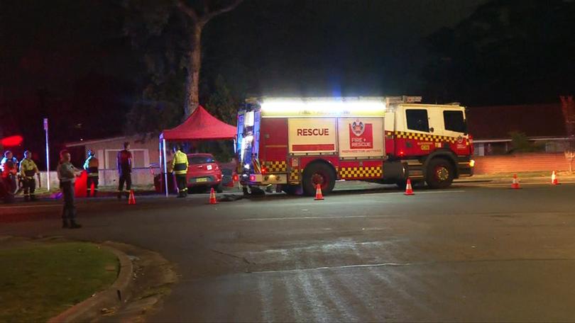 A man has died when his car hit a tree on Walters Rd, Blacktown.