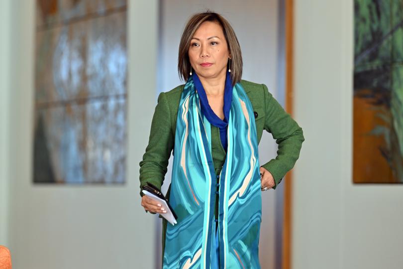 Independent member for Fowler Dai Le arrives at a press conference at Parliament House in Canberra, Wednesday, August 3, 2022. (AAP Image/Mick Tsikas) NO ARCHIVING