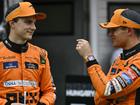 McLaren drivers Oscar Piastri (left) and  Lando Norris both want what's best for their team. (AP PHOTO)