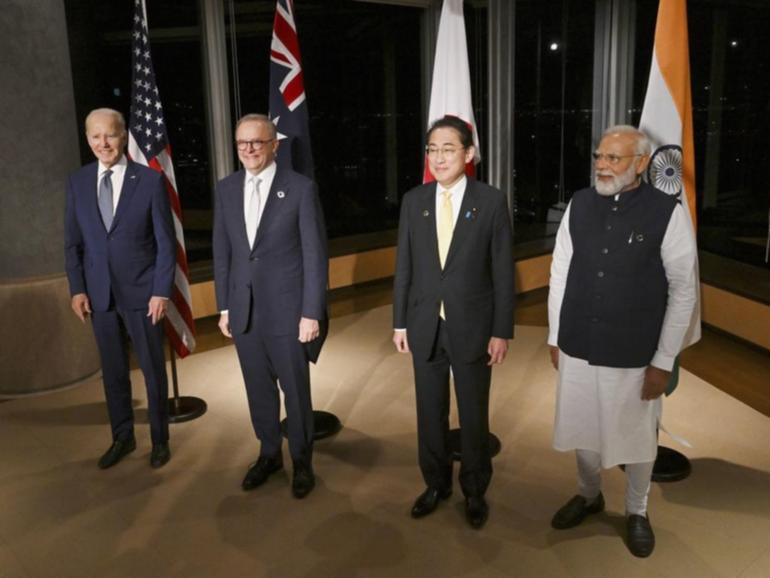 Quad leaders Joe Biden, Anthony Albanese, Fumio Kishida, and Narendra Modi are meeting in Hiroshima. 