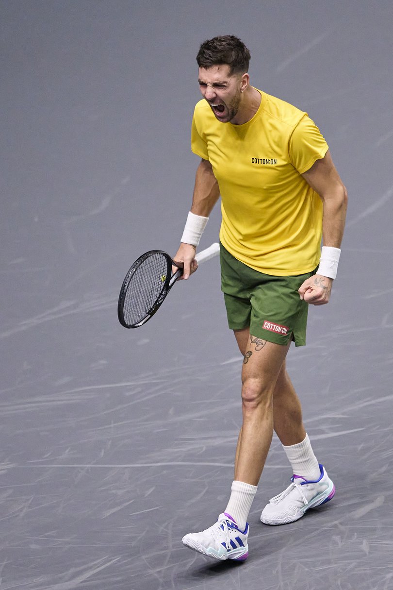 Thanasi Kokkinakis enjoyed another Davis Cup win.