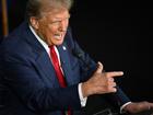 Former US President and Republican presidential candidate Donald Trump speaks during a presidential debate with US Vice President and Democratic presidential candidate Kamala Harris at the National Constitution Center in Philadelphia, Pennsylvania, on September 10, 2024. (Photo by SAUL LOEB / AFP)