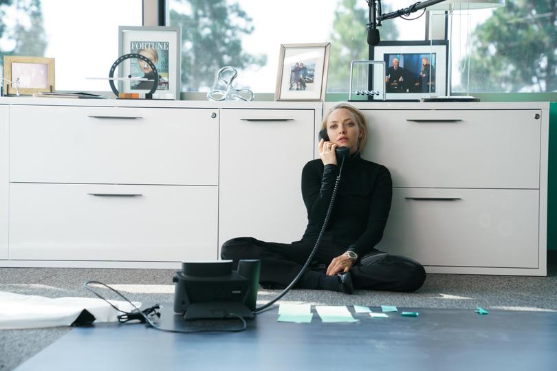 Life's tough at the top. Amanda Seyfried stars as failed tech entrepreneur Elizabeth Holmes.